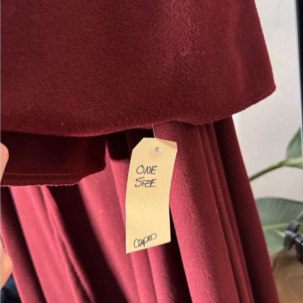 Vintage Victorian Ox Blood Maroon Wool Cloak - Picture 11 of 12